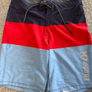 Hurley Red and Blue Board Shorts